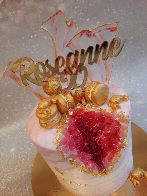 Gepersonaliseerde naam en cijfer Caketopper