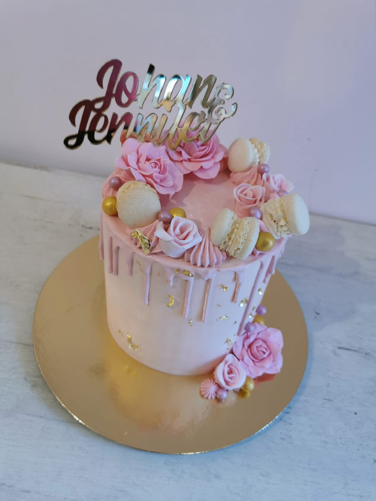 Gepersonaliseerde caketopper met twee namen