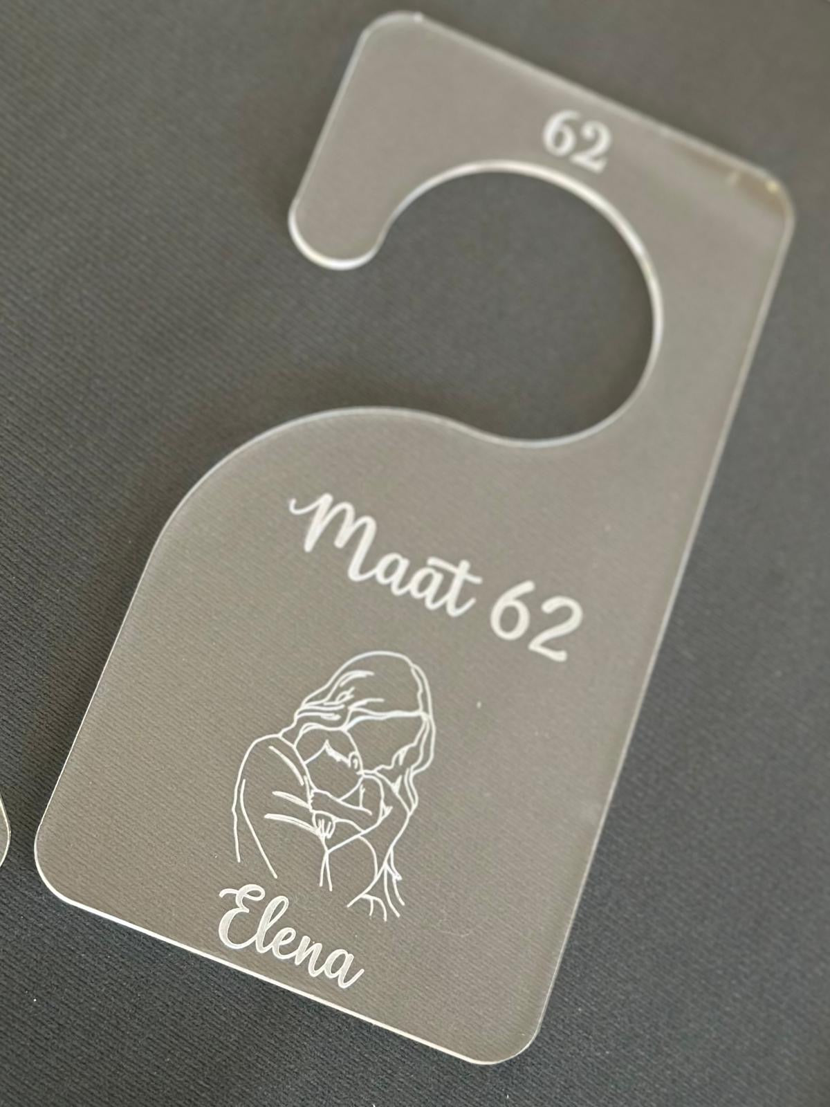 Gepersonaliseerde kledingmaat dividers 8 stuks