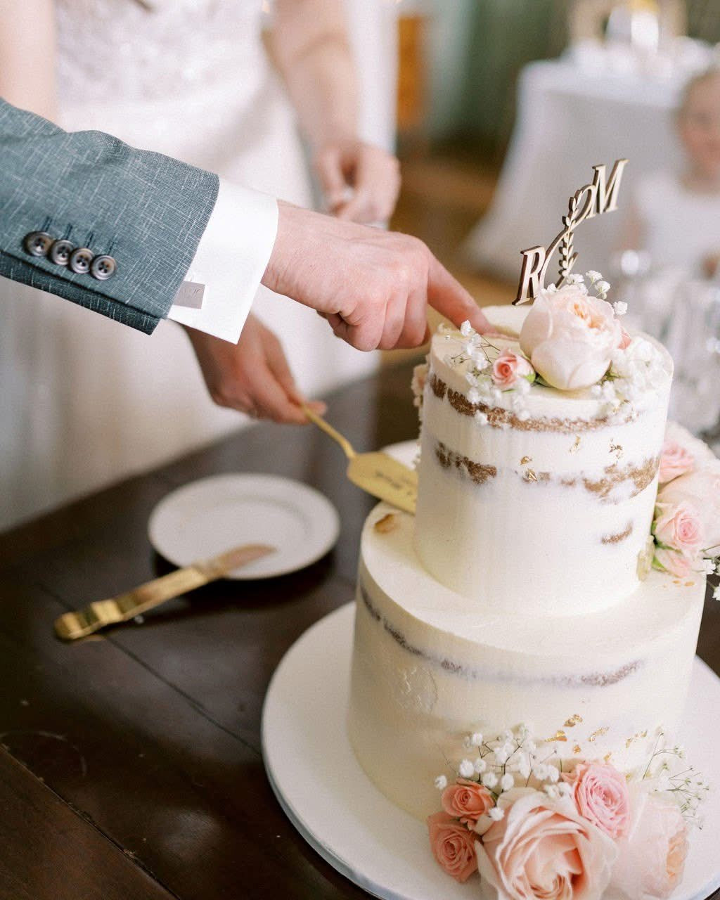 Gepersonaliseerde caketopper met initialen