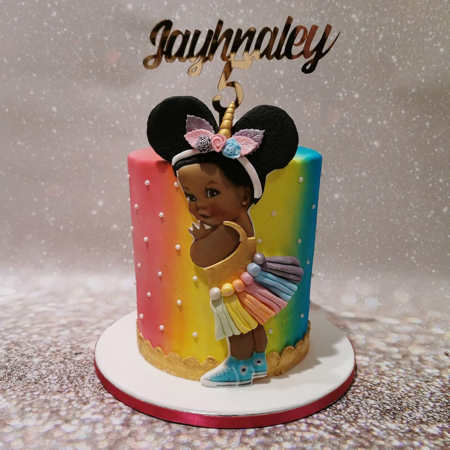 Gepersonaliseerde naam en cijfer Caketopper