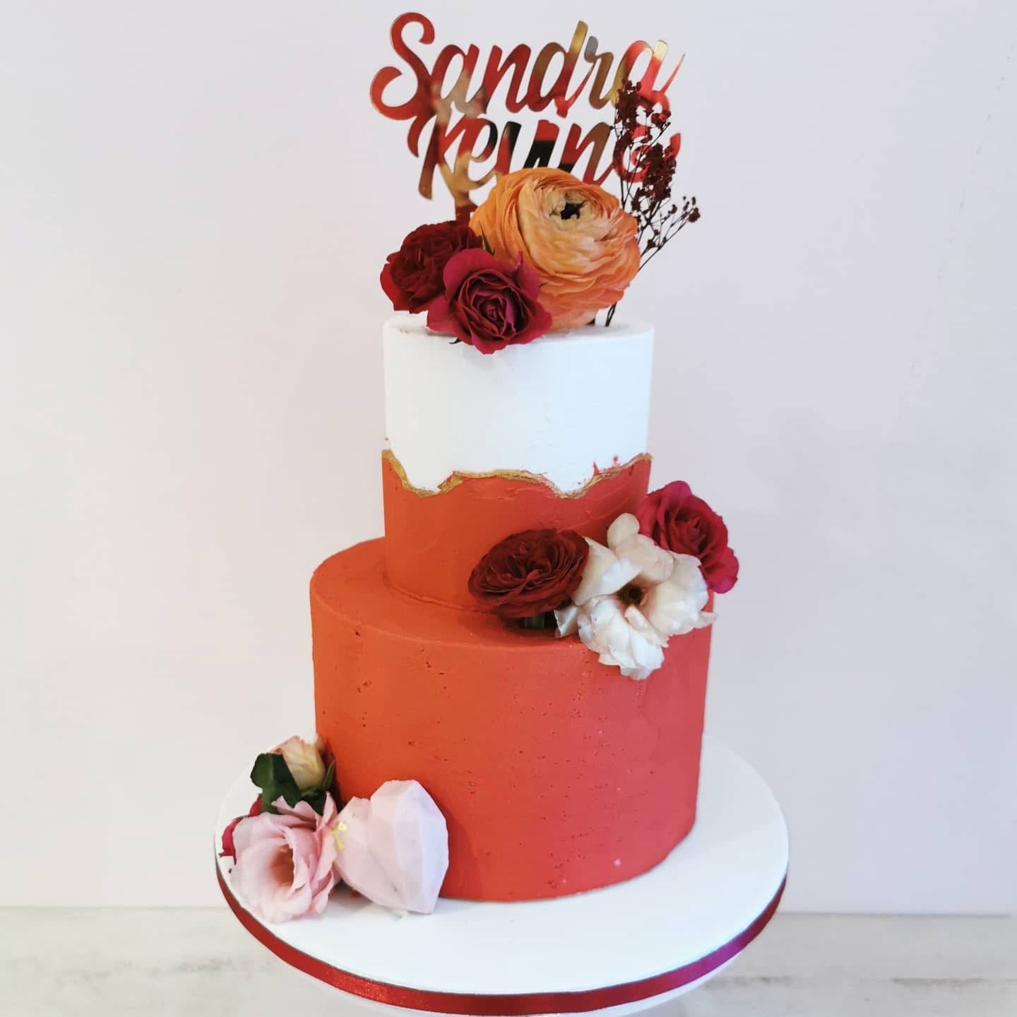 Gepersonaliseerde caketopper met twee namen