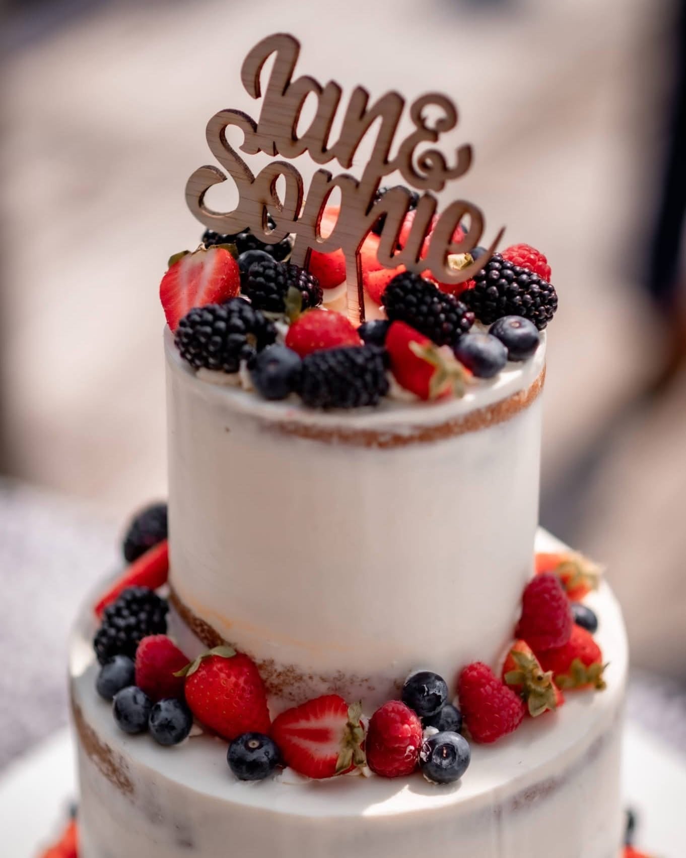 Gepersonaliseerde caketopper met twee namen