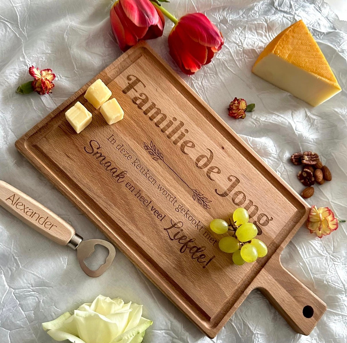Gepersonaliseerde houten flesopener