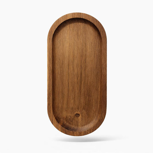 Houten ovale serveerschaal