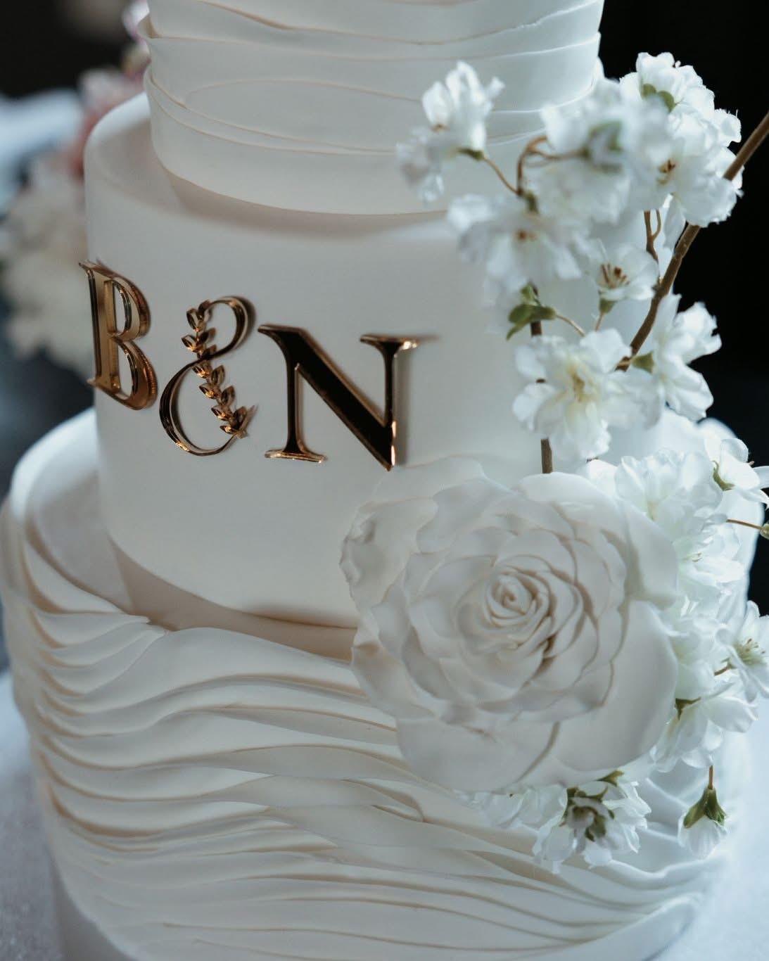 Gepersonaliseerde caketopper met initialen