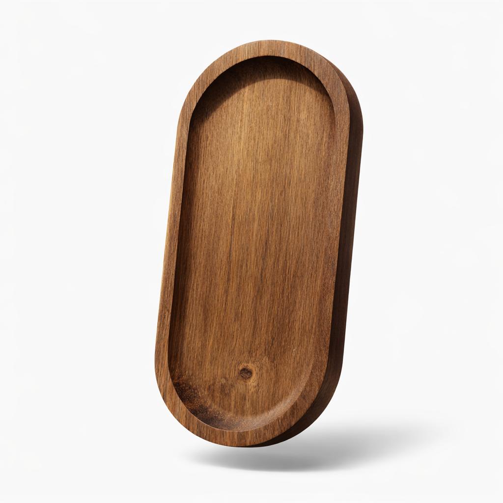 Houten ovale serveerschaal